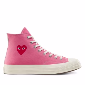 Play CDG x Converse Chuck 70 High Rose vif