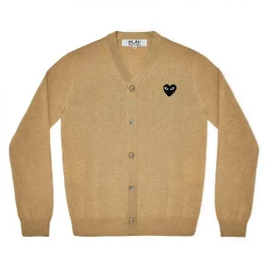 Cardigan Pour Homme Play Emblem Black (Beige)
