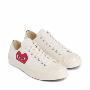 Play Comme Des Garcons x Converse Chuck 70 Low White