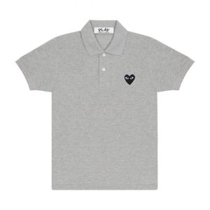 POLO PLAY EMBLÈME NOIR (GRIS)