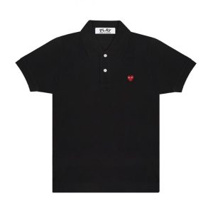 PLAY POLO PETIT EMBLÈME ROUGE (NOIR)
