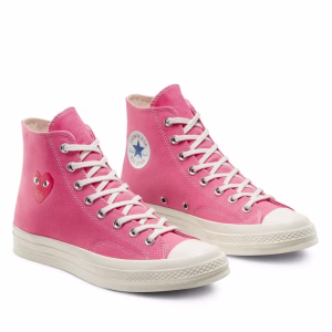 Play CDG x Converse Chuck 70 High Rose vif