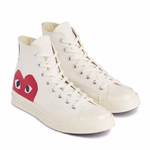 joue Converse CDG Big Heart High Top (Blanc)