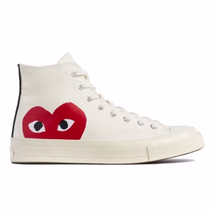 joue Converse CDG Big Heart High Top (Blanc)